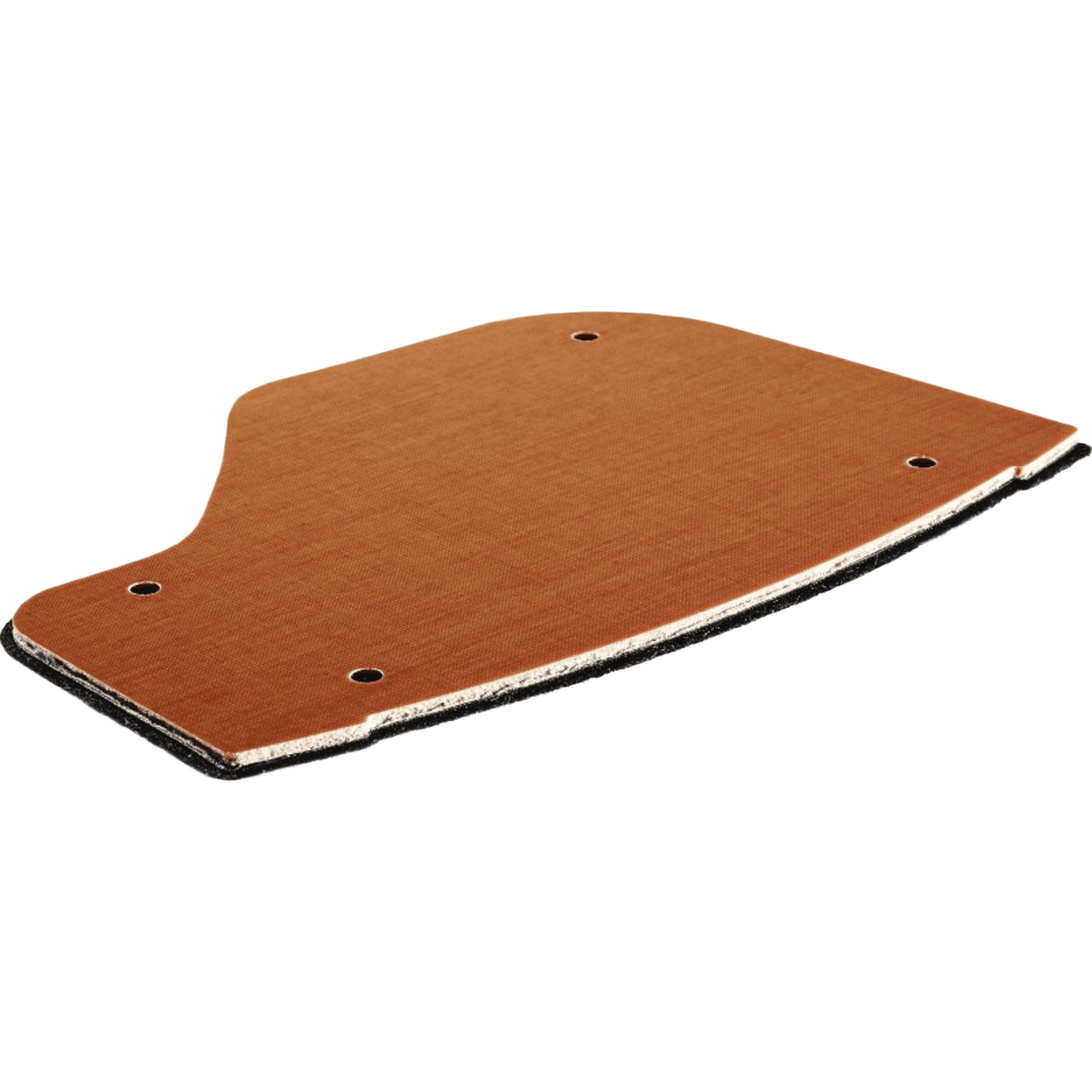 Wood-finished contour base accessory with pre-drilled holes for woodworking tool kits under $100 and home improvement collections
