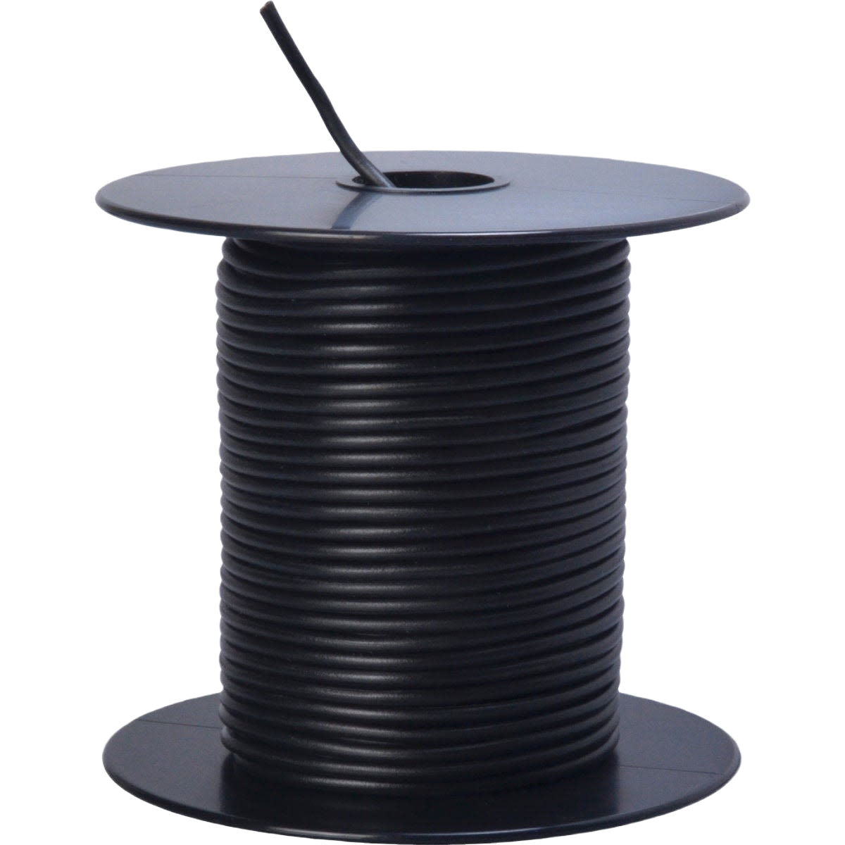 Spool of black 18-gauge PVC-coated primary wire for automotive and electrical applications in wire and automotive collections