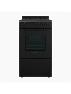Front view of compact black gas range with four burners and oven in Ranges and Gas Ranges collections