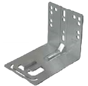 Metal rear bracket with multiple mounting holes for tandem slide installation in cabinet hardware and fasteners collection