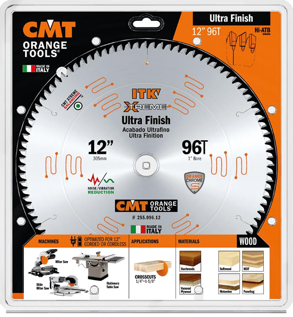 CMT Orange Tools 12" 96T Ultra Finish Saw Blade