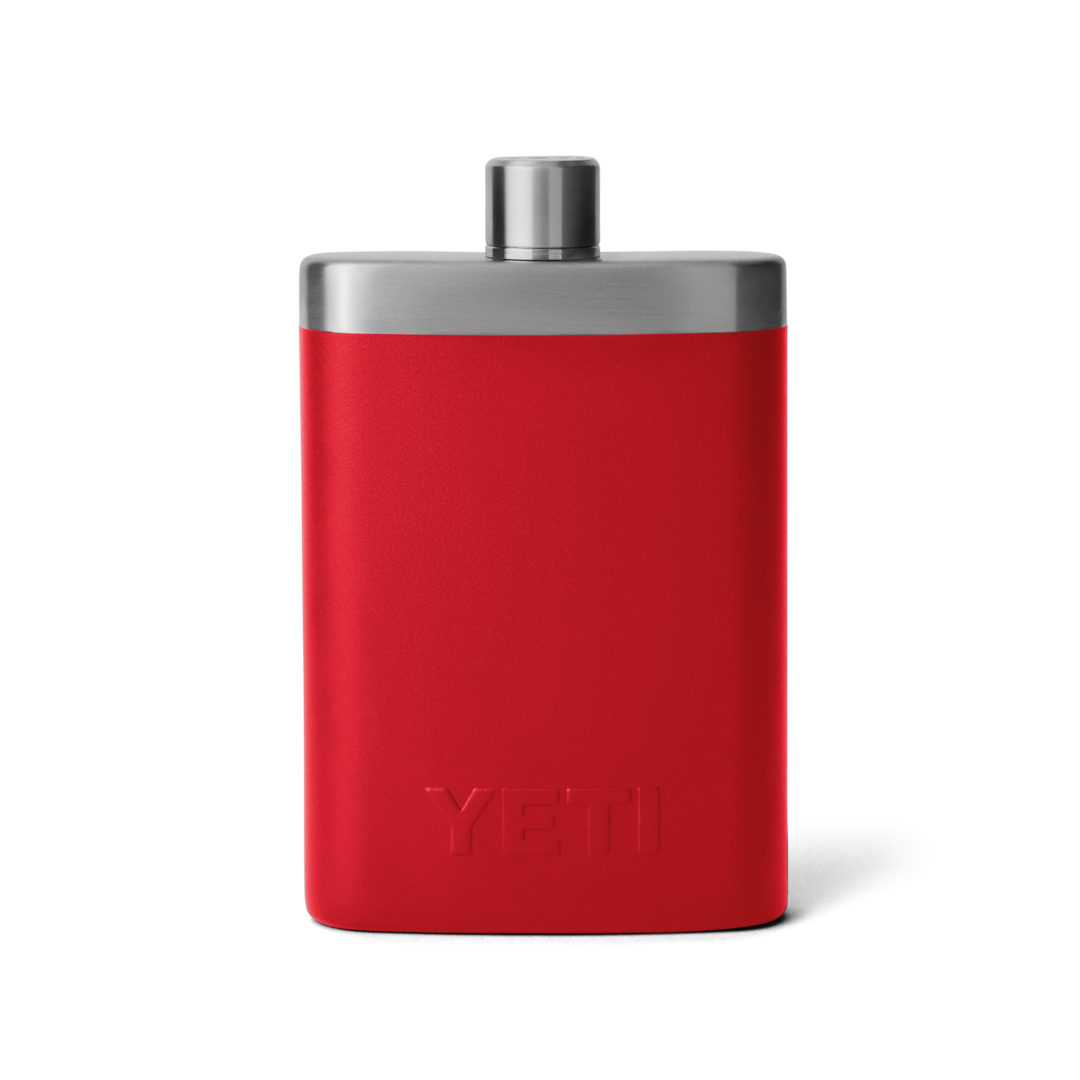 Red stainless steel YETI Flask with silver screw cap, part of Drinkware and Kitchen & Kitchenware collections under $100