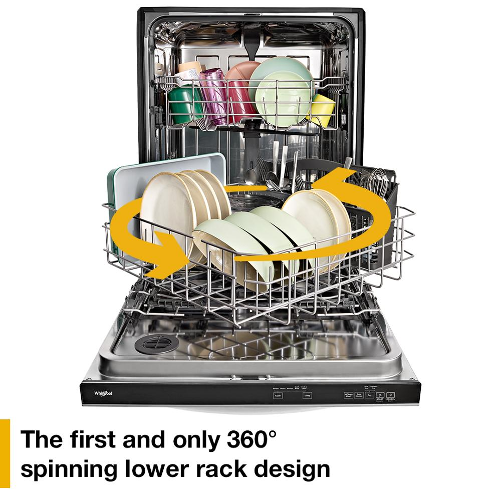 24" Stainless Steel Dishwasher with Spin&Load Rack and AI Intelligent Wash - 50 dBA