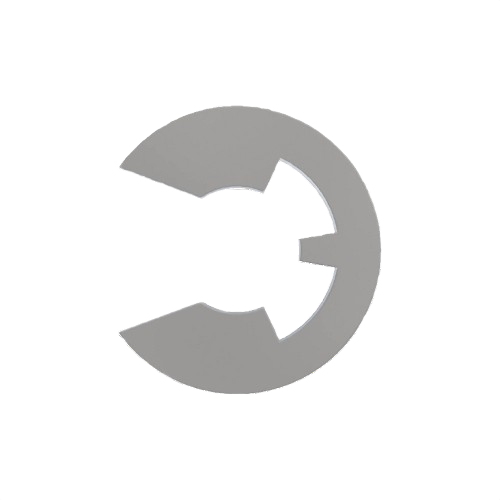 Gray external snap ring made of metal for John Deere parts and home improvement tools collections