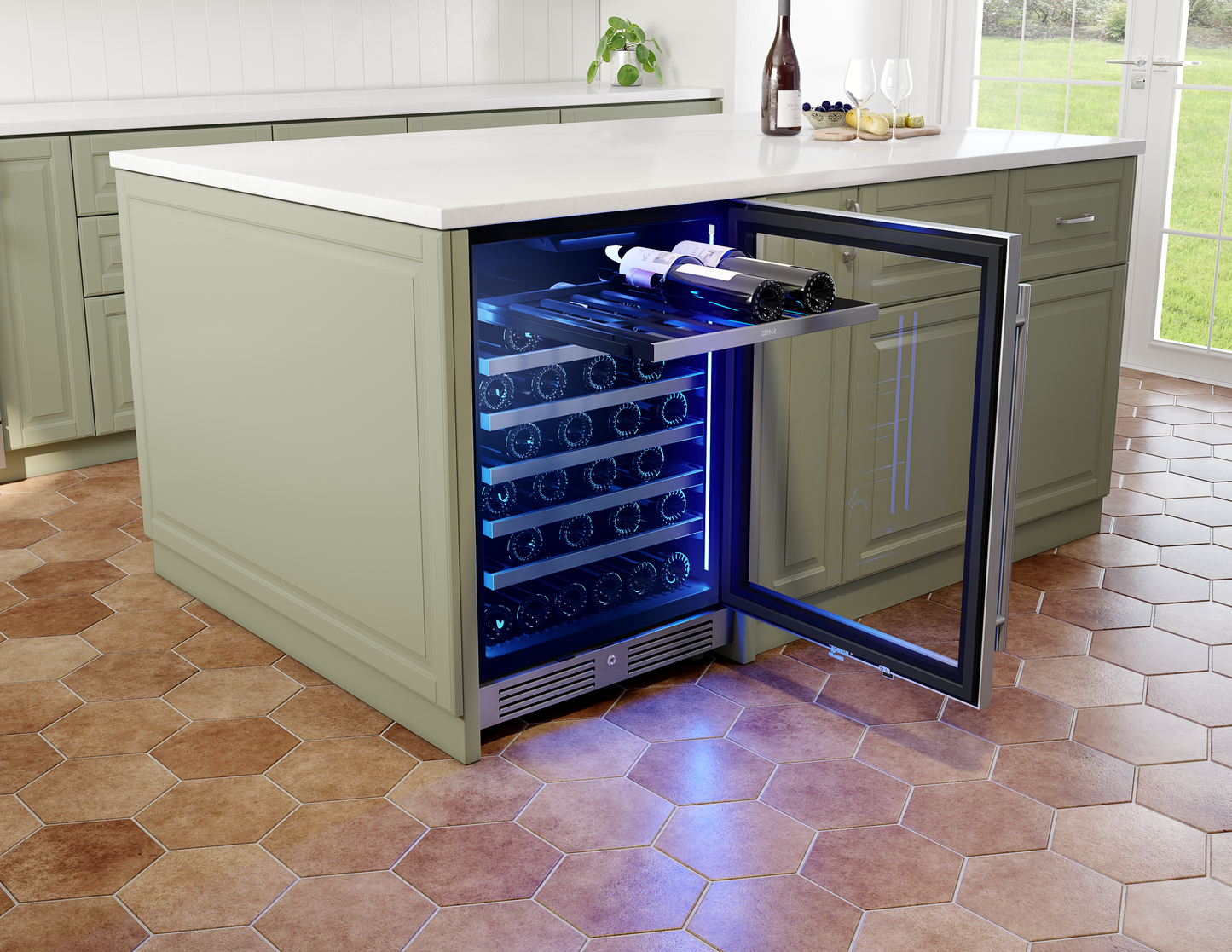 Presrv Wine Cooler, 24in UC, SS+Gls, Rvs Door, 1Z
