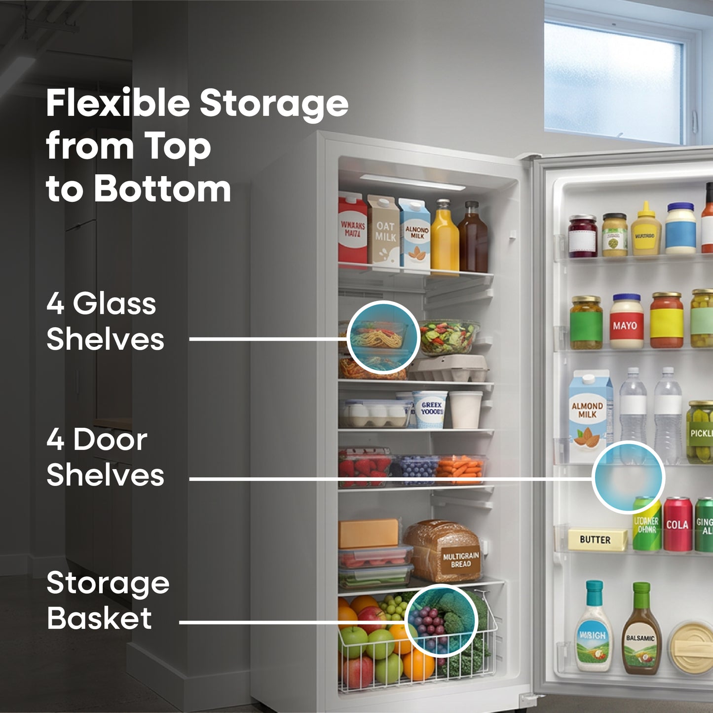 Element 17.0 cu. ft. Upright Convertible Freezer/Refrigerator – White, ENERGY STAR (EXUF17CEEW)