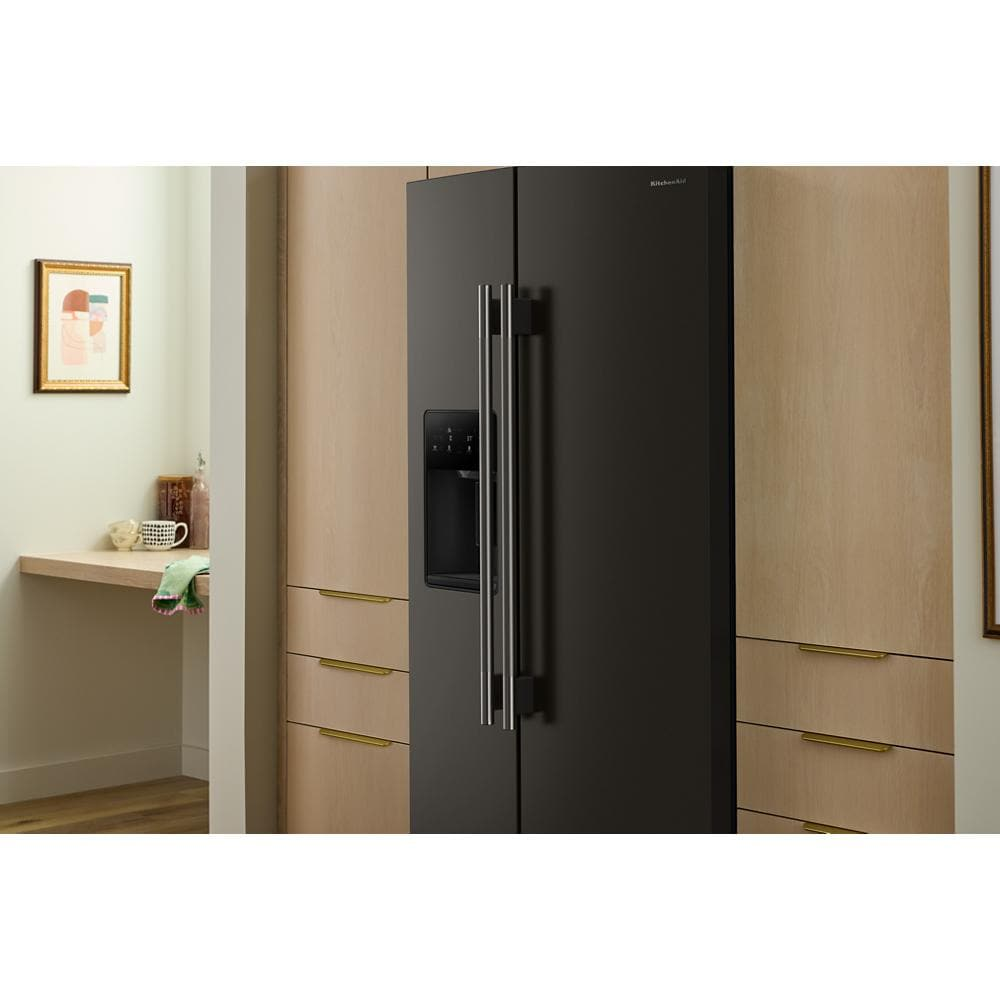 20.8 Cu. Ft. Counter-Depth Side-by-Side Refrigerator with Exterior Ice and Water Dispenser in Black Ore