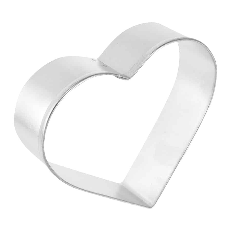Metal heart-shaped cookie cutter measuring 3.25 inches for baking and kitchen use in home improvement projects