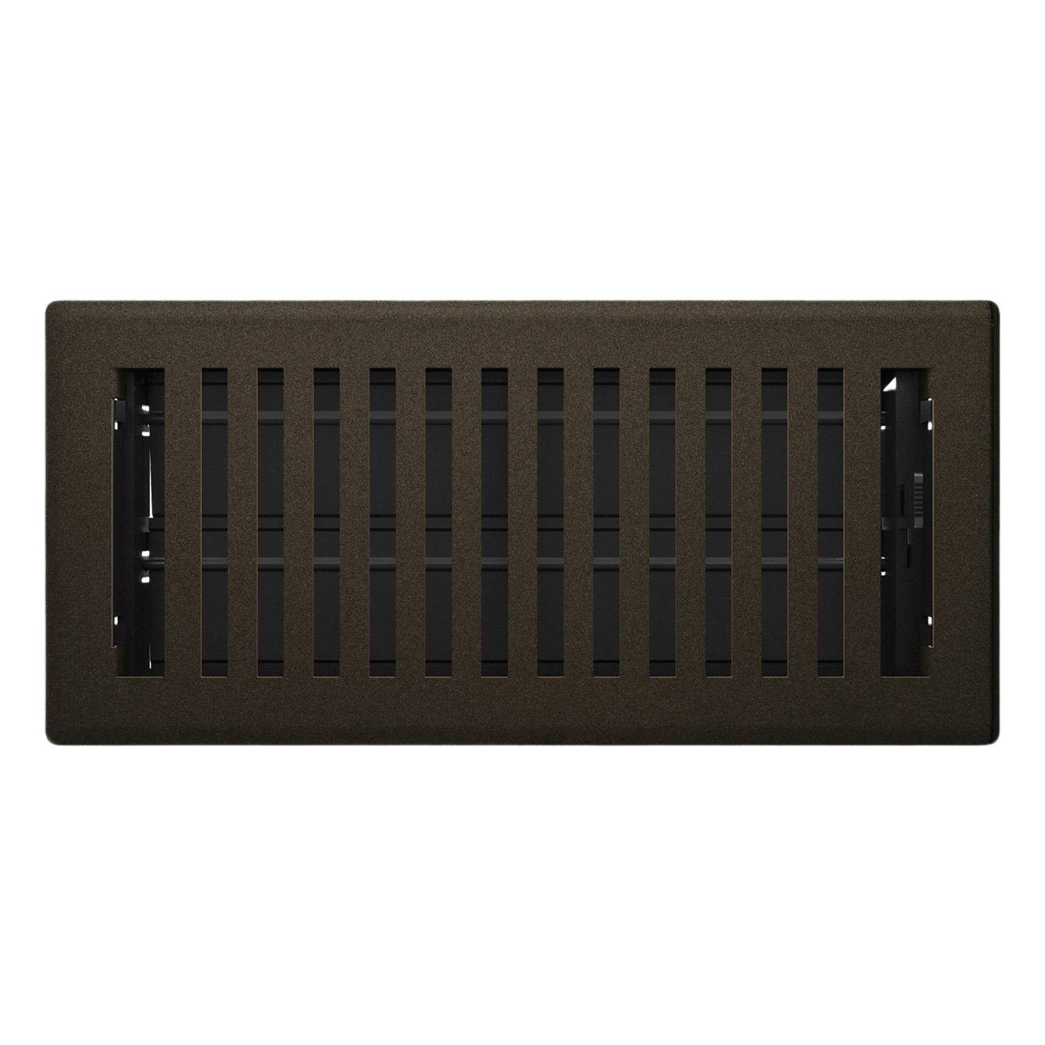 Bronze Age floor register with solid steel face and adjustable vent for durable home ventilation under $50 in plumbing tools