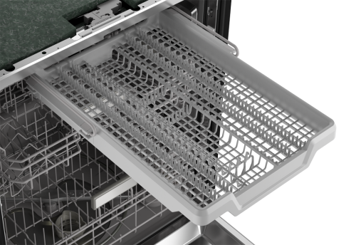Third rack slide-out tray in stainless steel dishwasher from kitchen and appliances collection