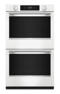 30-inch white smart electric double wall oven with LED touchscreen and convection for KitchenAid appliances collection