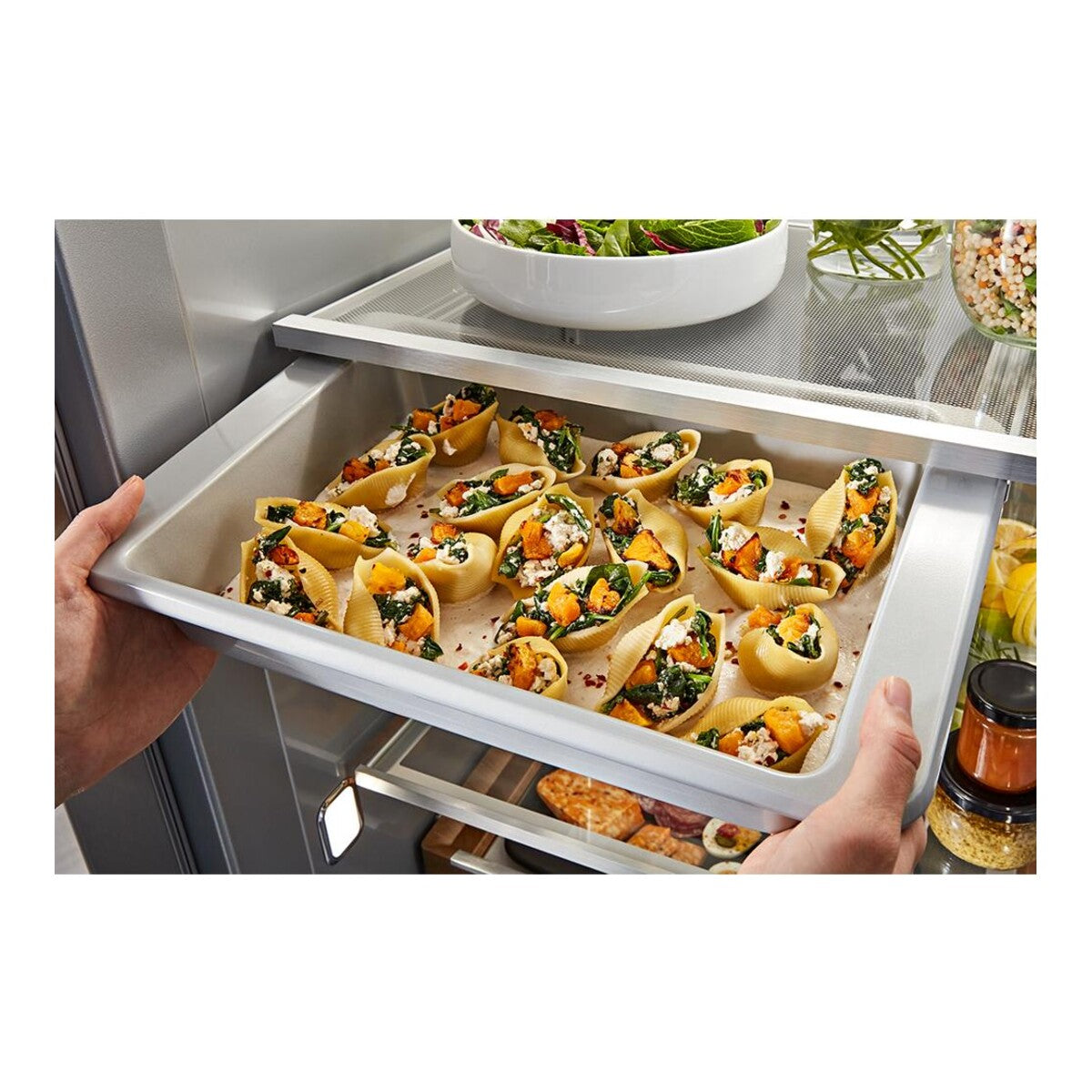 29.4 Cu. Ft. 48-Inch Built-In Side-by-Side Refrigerator with Signature Platinum Interior in Black Ore