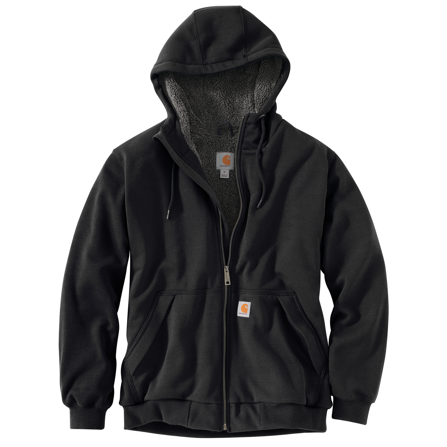 Carhartt Men's Rain Defender Relaxed Fit Midweight Sherpa-Lined Full-Zip Sweatshirt