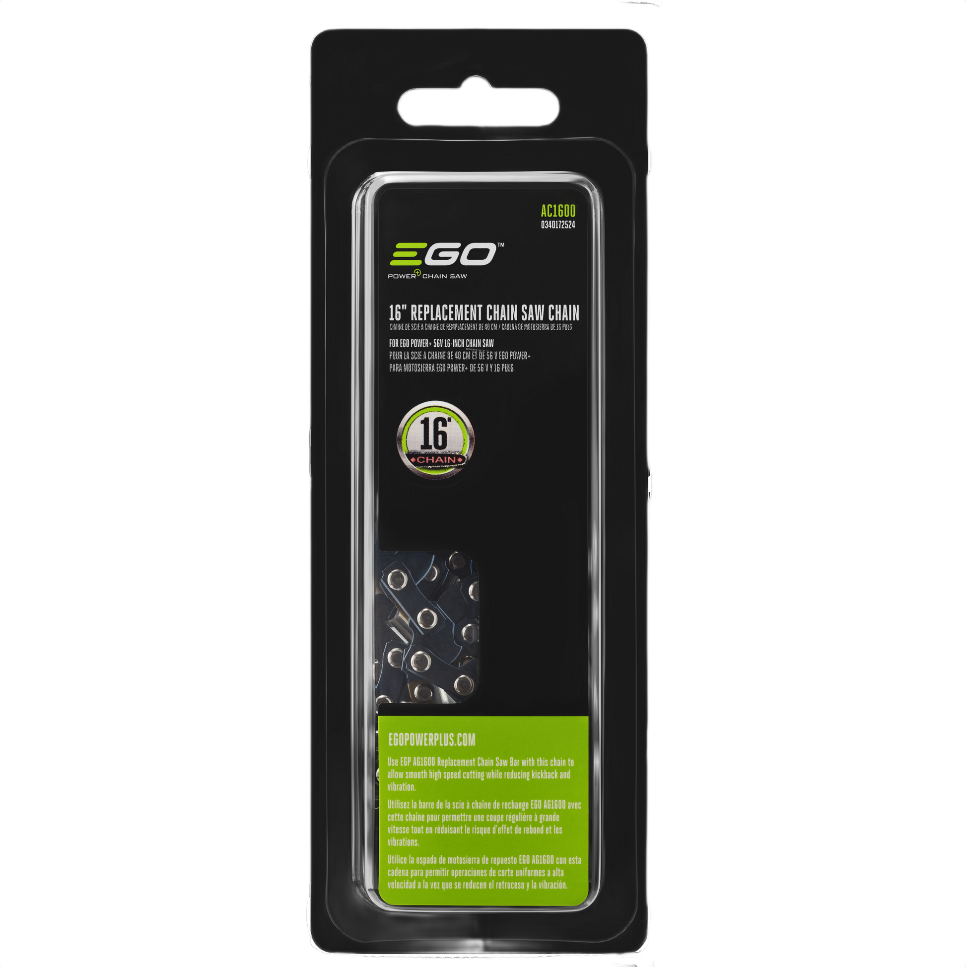 16-inch replacement chainsaw chain in black for saw accessories in power tool and home improvement collections