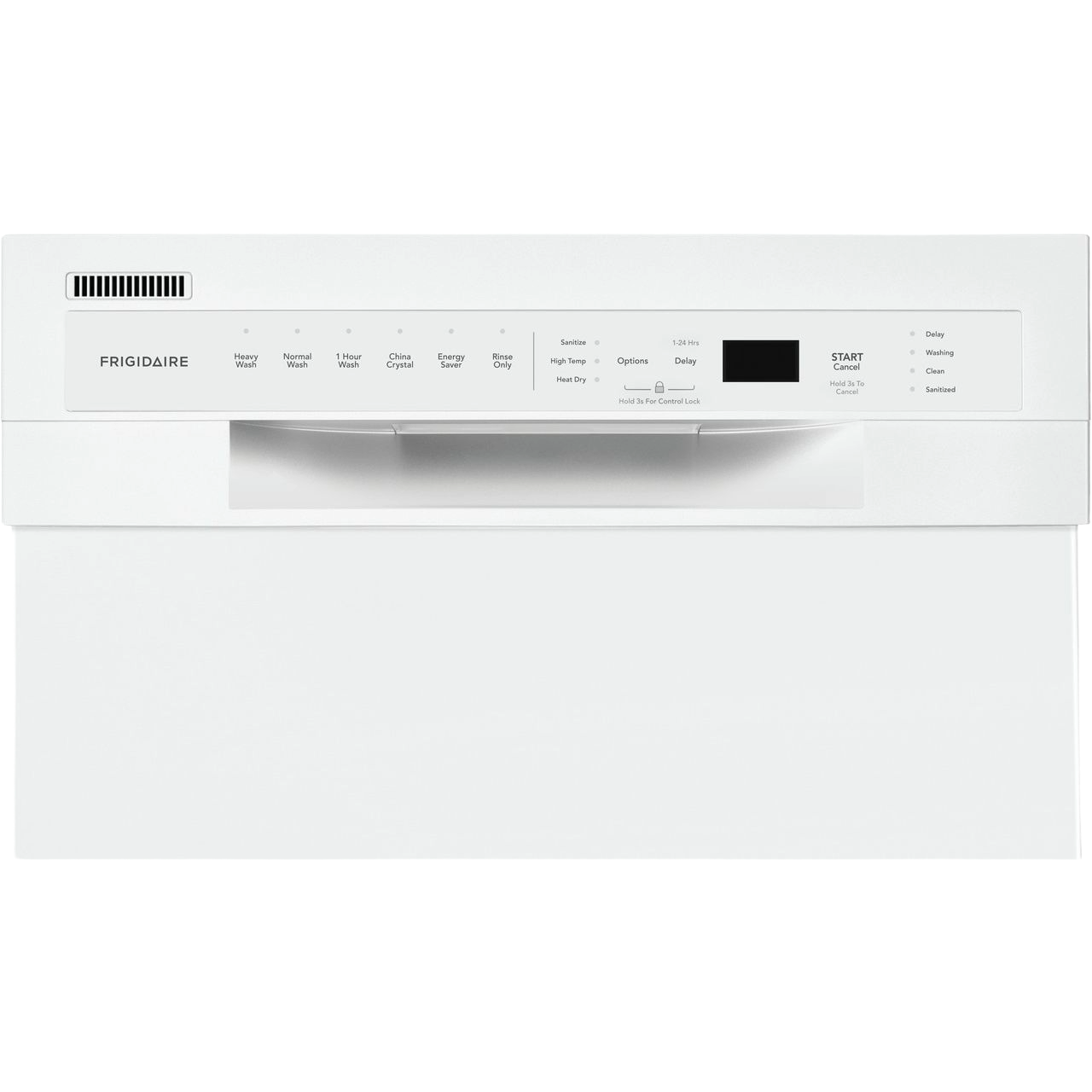 White built-in dishwasher with control panel featuring multiple wash options from kitchen appliances and dishwashers collection