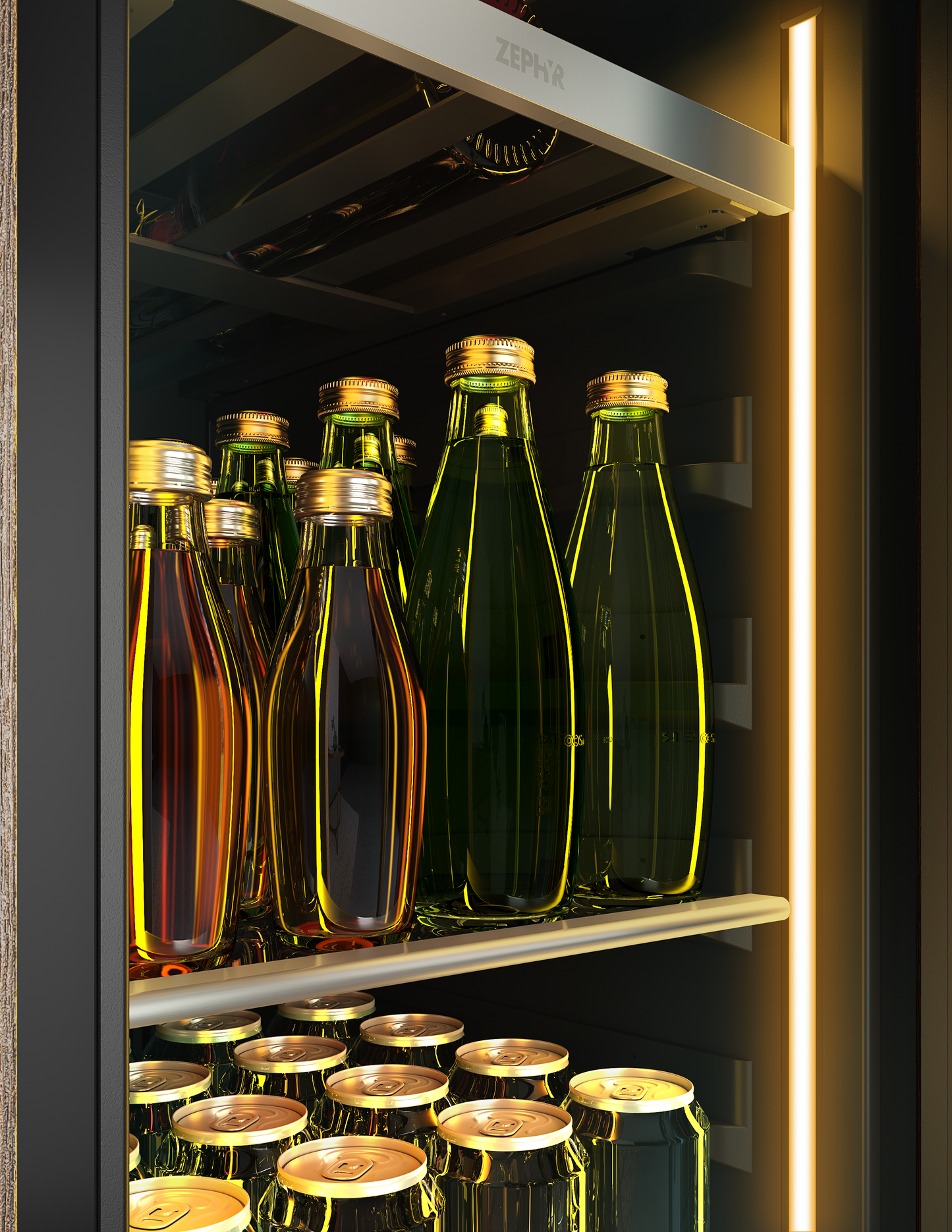 Beverage Center 15", Reversible Single Zone, Stainless & Glass