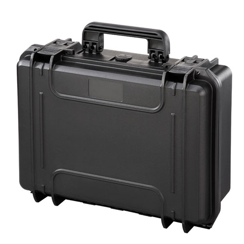 Sturdy black tool case with secure latches and handle for workshop organization and tool storage solutions