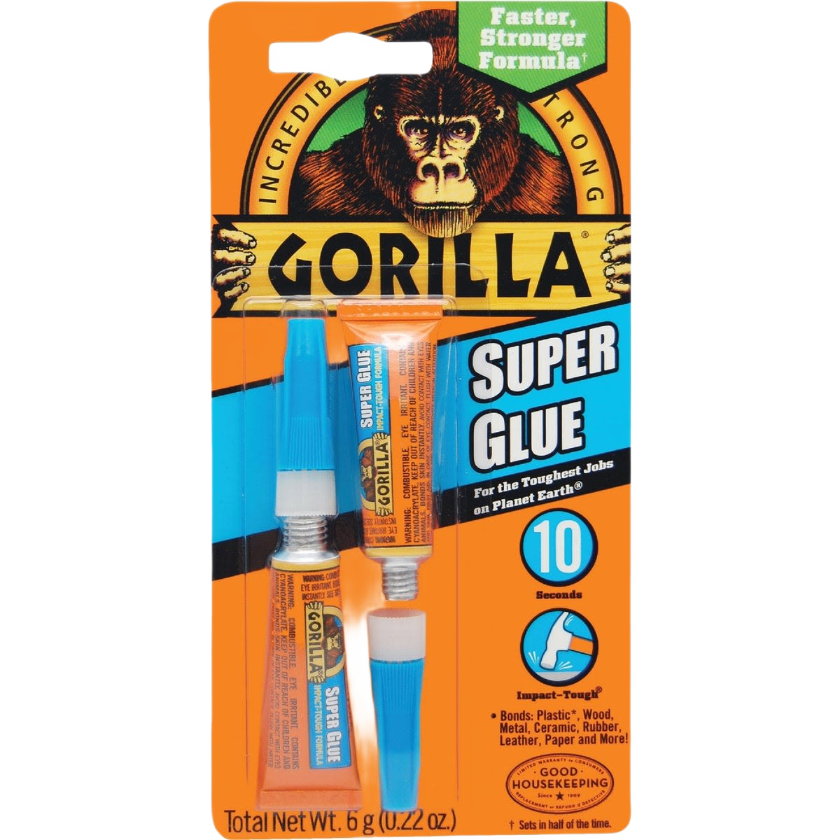 Two-pack Gorilla liquid adhesive tubes with quick bonding for home improvement and glue supplies collections