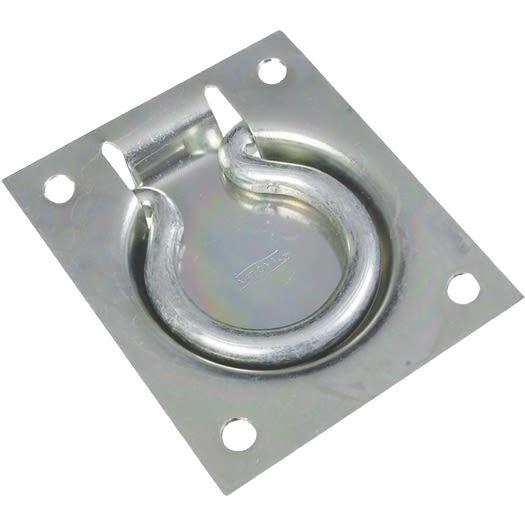 Cold-rolled steel flush ring pull with mounting holes for furniture and cabinet hardware under $50 in home improvement category