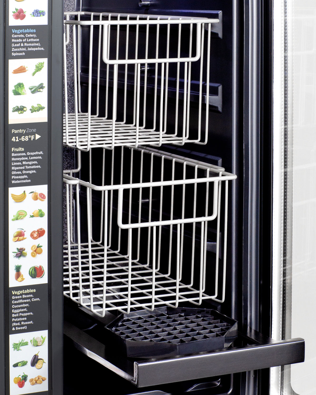 24" Built-In Dual-Zone Produce Refrigerator, ADA Compliant