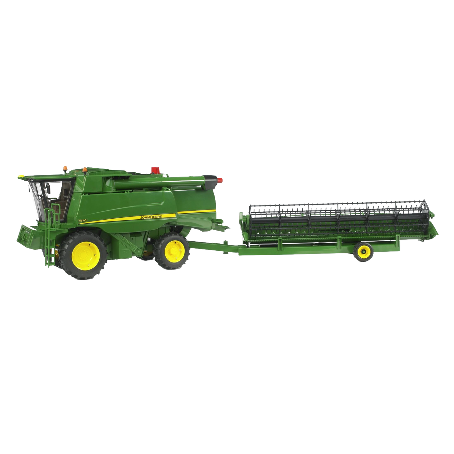 Green toy combine harvester with detachable header trailer in Vehicles & Remote Controlled Toys collection