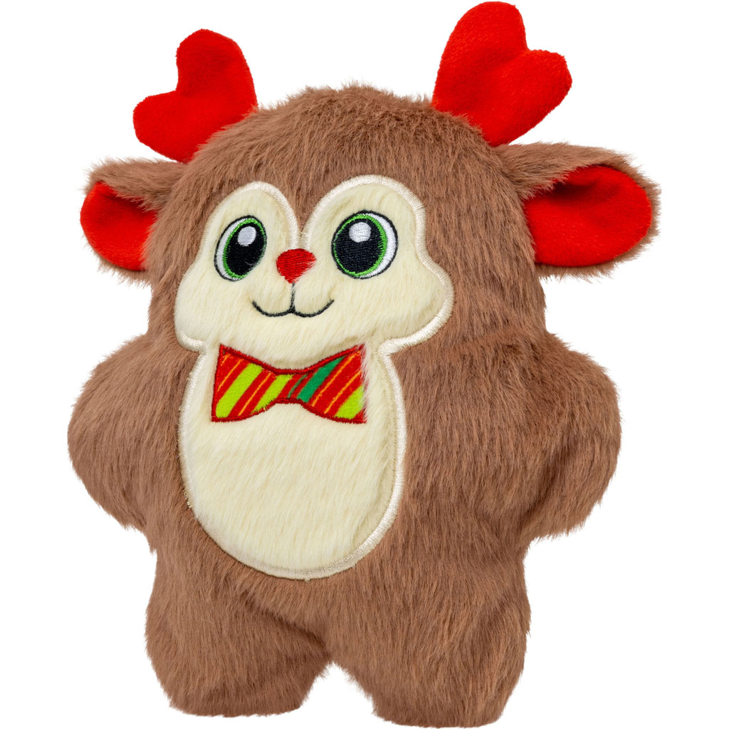 KONG Medium Snuzzles Bow Tie Reindeer Plush Christmas Dog Toy
