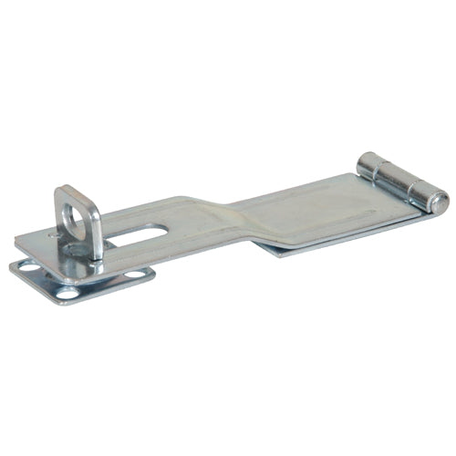 Zinc-plated swivel staple safety hasp for doors and cabinets in hardware and home improvement tools collections