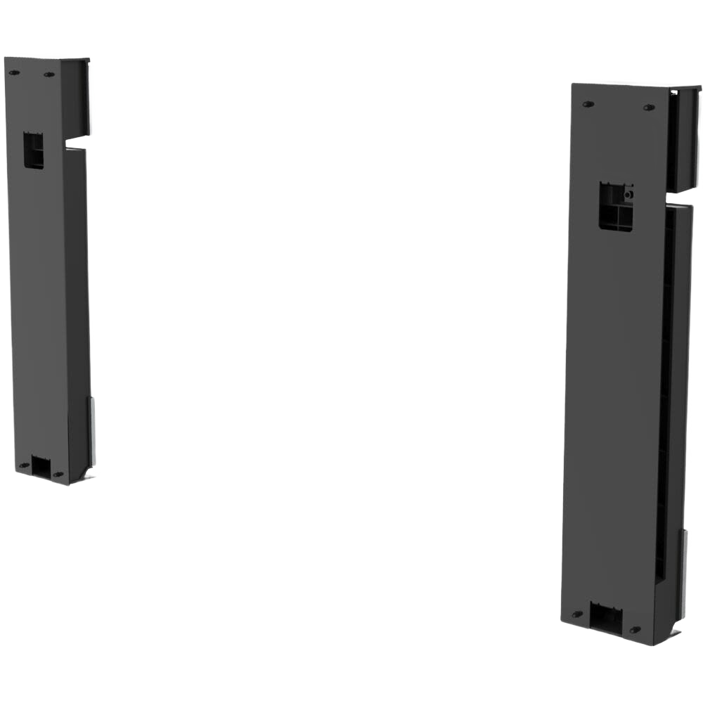 Black extension kit components for aligning microwave drawer with 30-inch wall oven in appliance parts collections