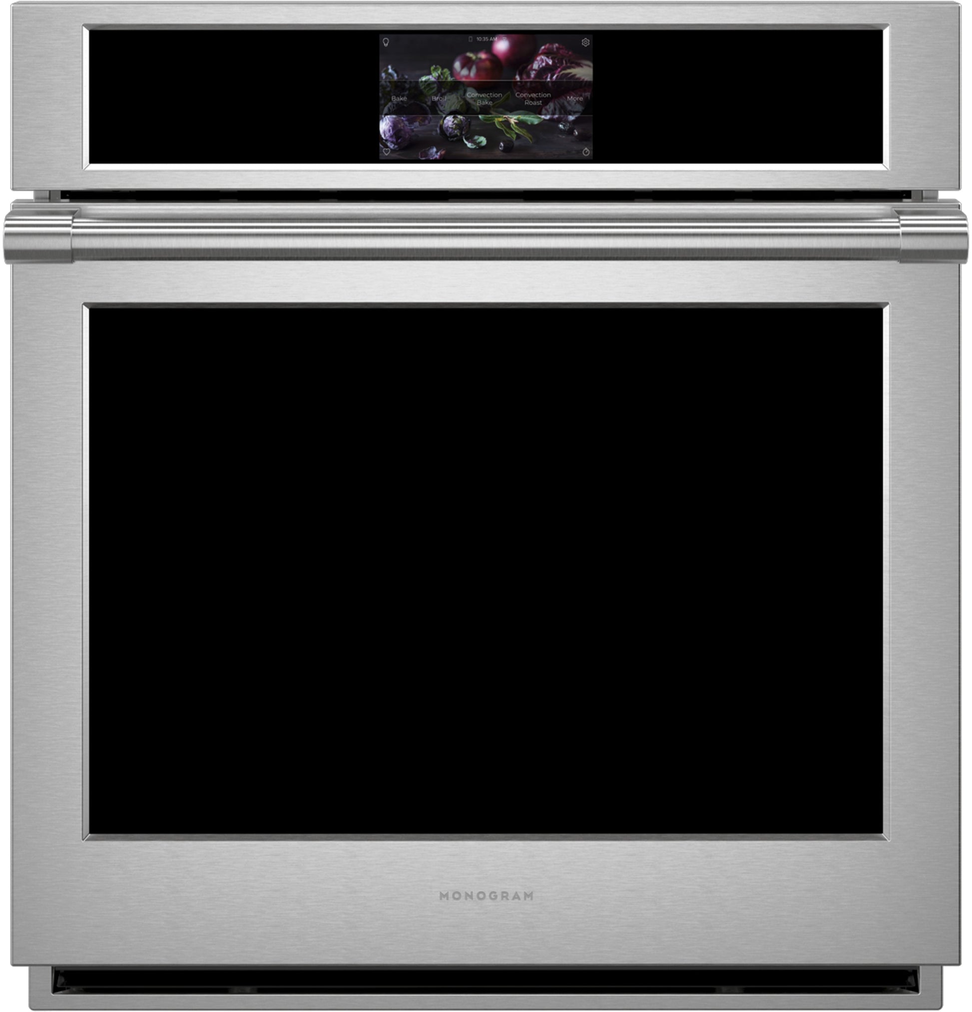 Stainless steel single wall oven with digital display panel from wall ovens and kitchen appliances collection