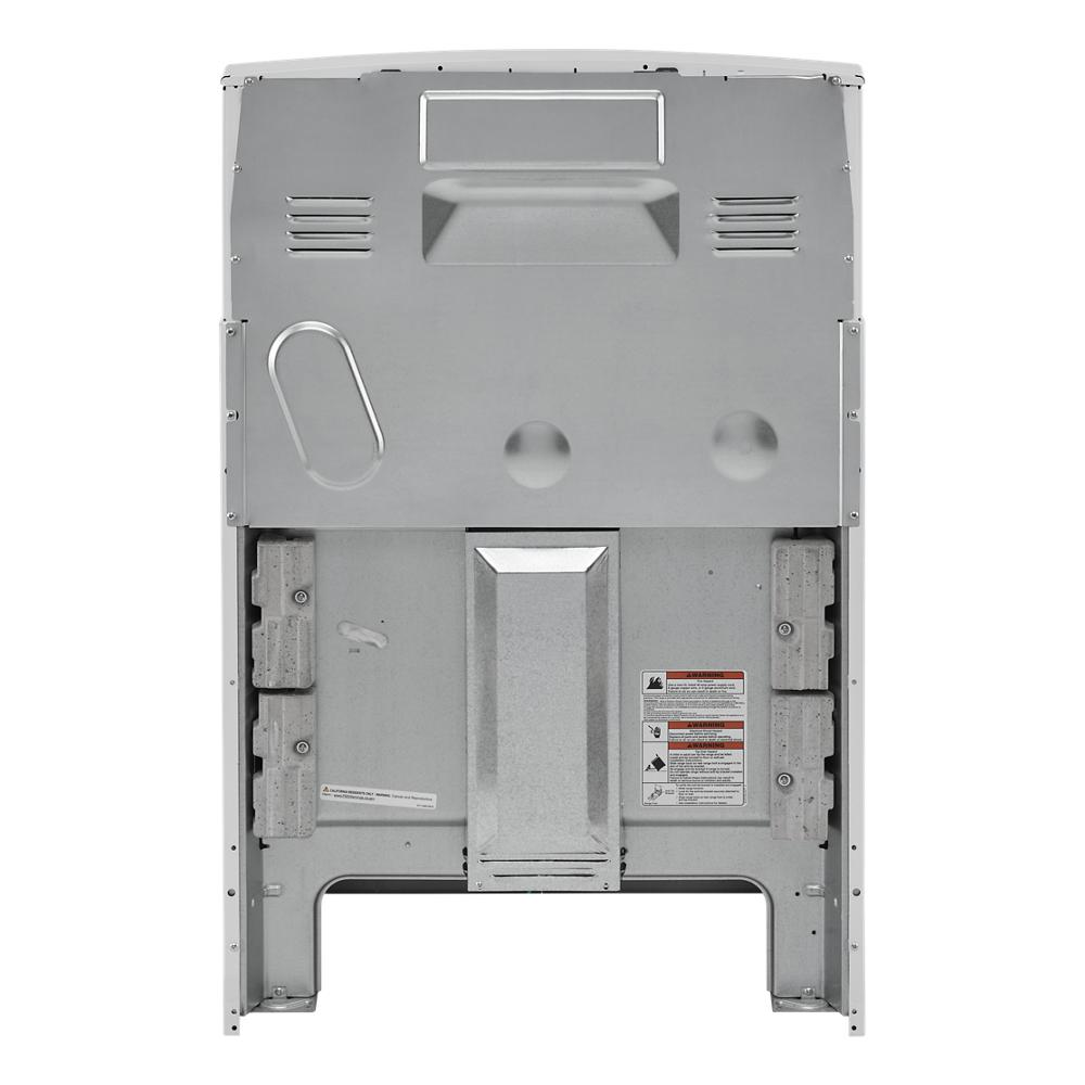 Back view of metal casing and ventilation panel for 30-inch electric range in appliances and kitchenware collection