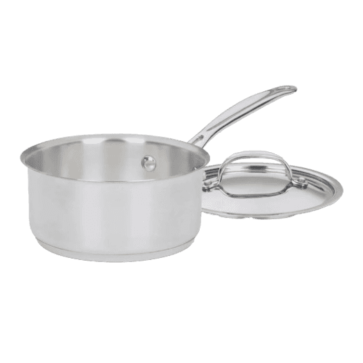 Stainless steel 1.5 quart saucepan with matching lid in kitchenware and kitchen gadgets collection