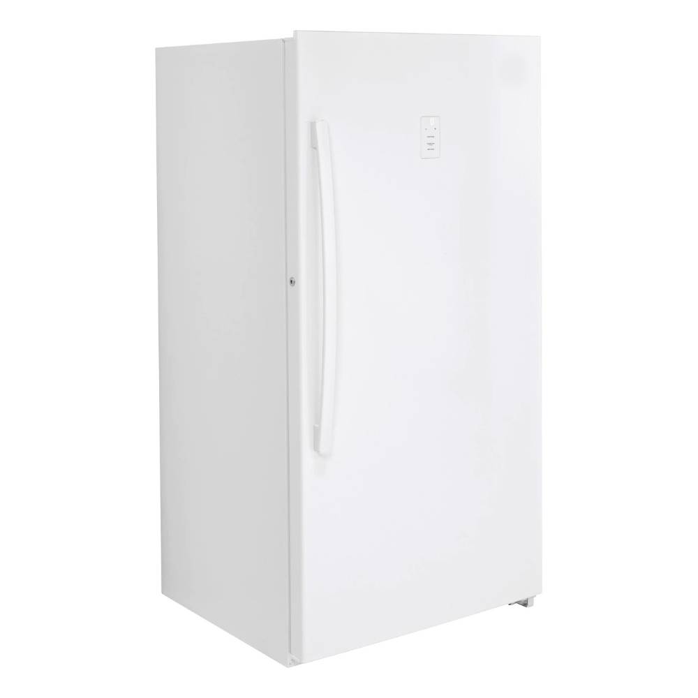 White upright gas freezer with single door, curved handle, and spacious 17.3 cubic feet capacity in All Products collection