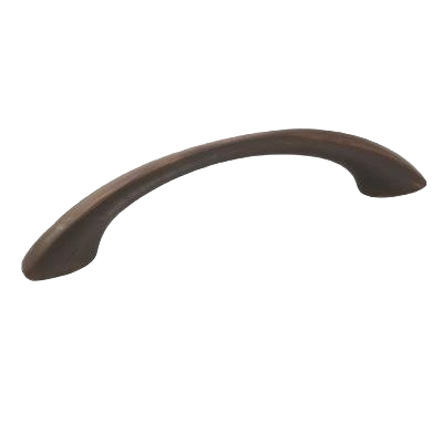 Oil-rubbed bronze cabinet pull with smooth curved design for furniture hardware and home improvement collections under $50