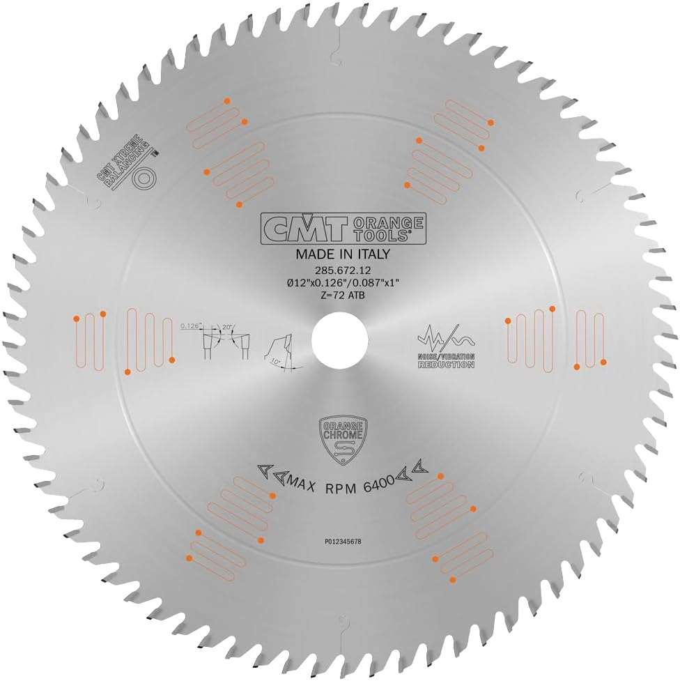 CMT Orange Tools 300mm 72T Fine Finish Saw Blade