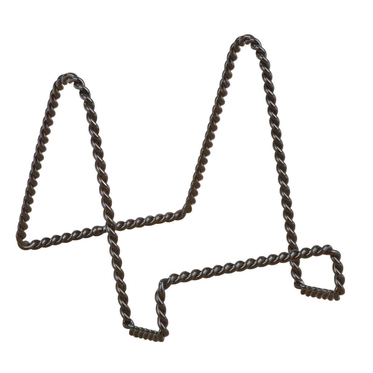 Black twisted wire plate stand for home accents and decor with stylish and durable metal construction under $50 collections
