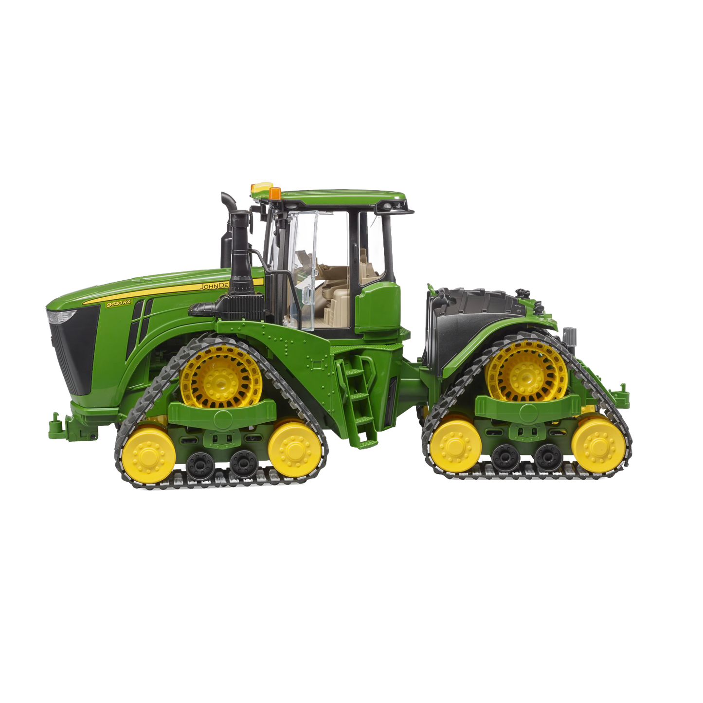 Green and yellow Bruder toy tractor with detailed track belts from Vehicles & Remote Controlled Toys and Bruder Toys collections