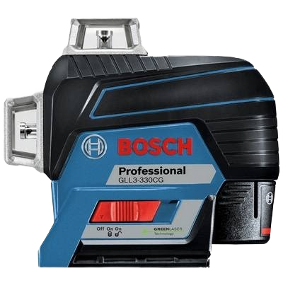Compact Bosch professional blue and black 3-plane laser level tool for precise alignment in woodworking and measuring tasks