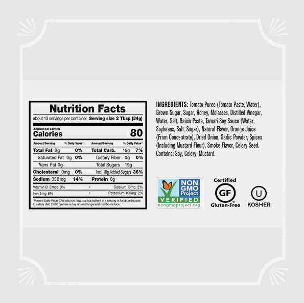 Rufus Teague Honey Sweet BBQ Sauce, 15.25 oz.