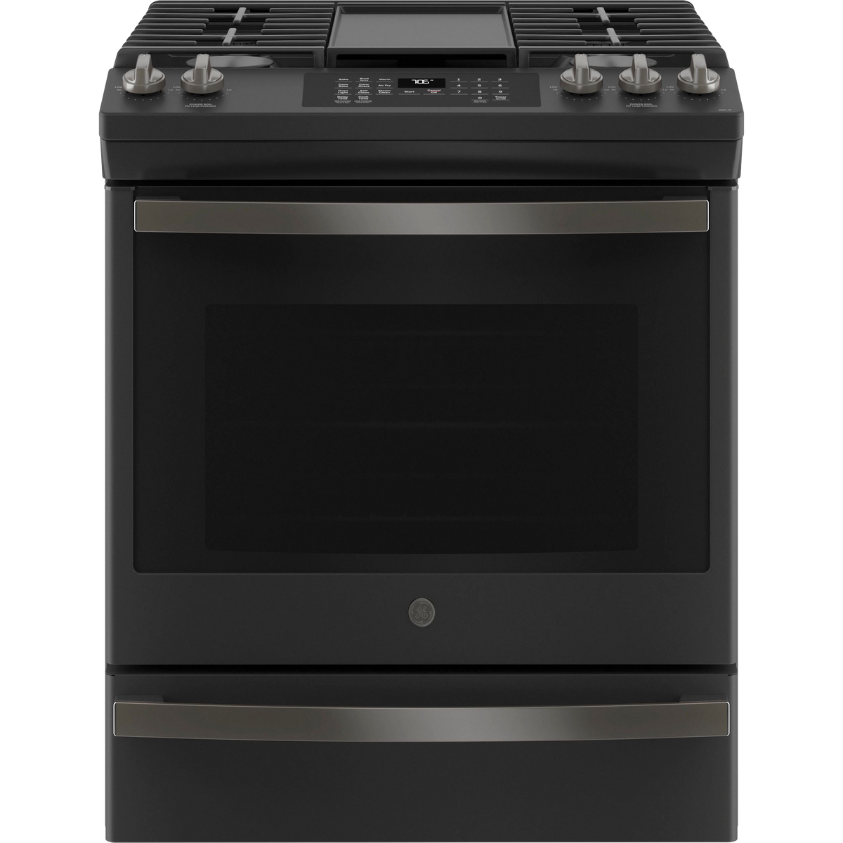 GE® 30" Slide-In Front-Control Convection Gas Range with No Preheat Air Fry