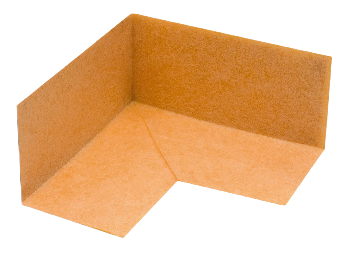 Orange pre-formed inside corner for tile waterproofing, part of Flooring and Tile collections under $50.