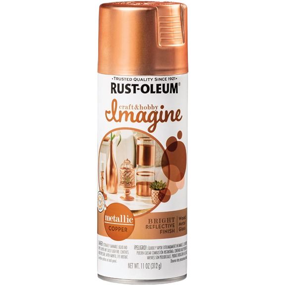 Copper metallic spray paint can with bright reflective finish for home improvement and crafts under $50 collection