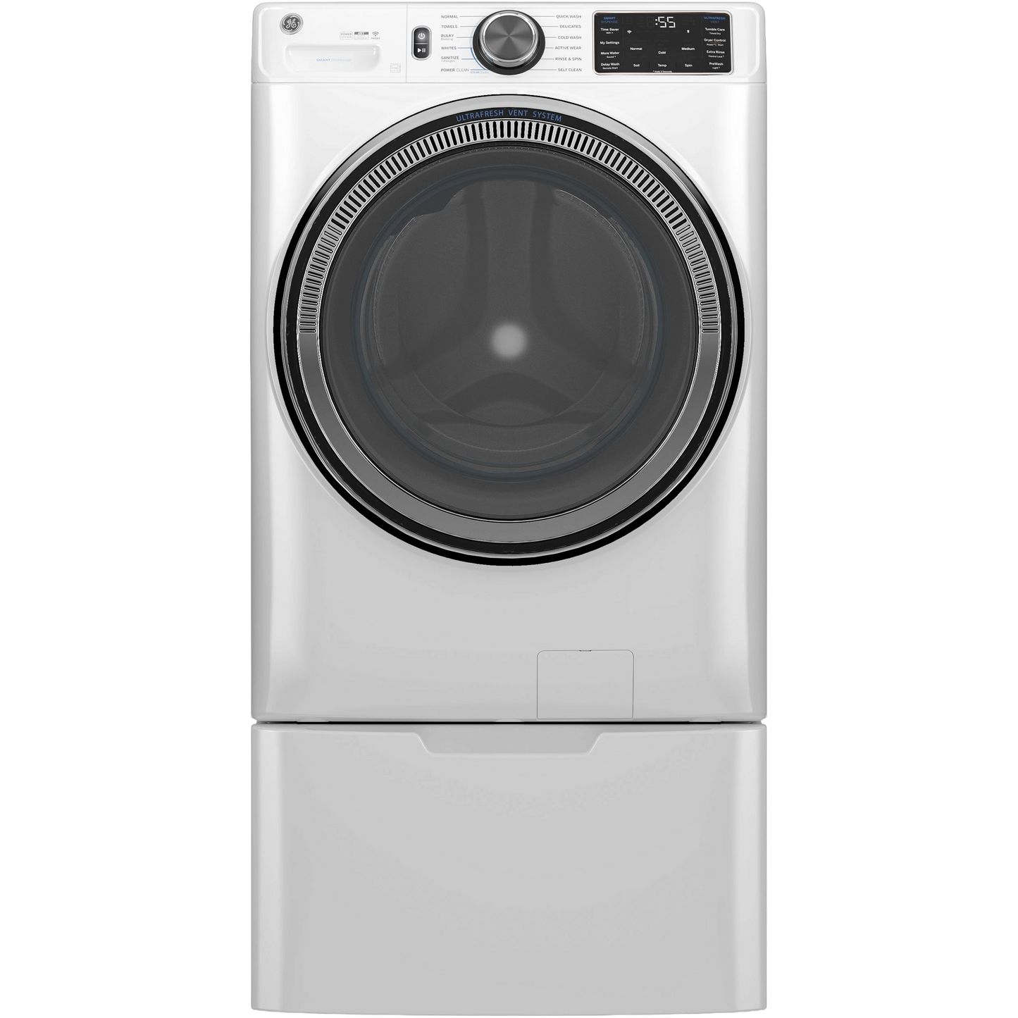 GE® ENERGY STAR® 5.0 cu. ft. Capacity Smart Front Load Steam Washer with SmartDispense™ UltraFresh Vent System with OdorBlock™ and Steam