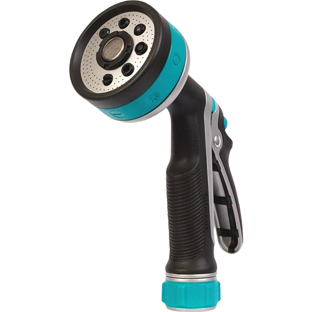 Heavy-duty garden hose nozzle with ergonomic grip and adjustable spray patterns for home improvement tasks