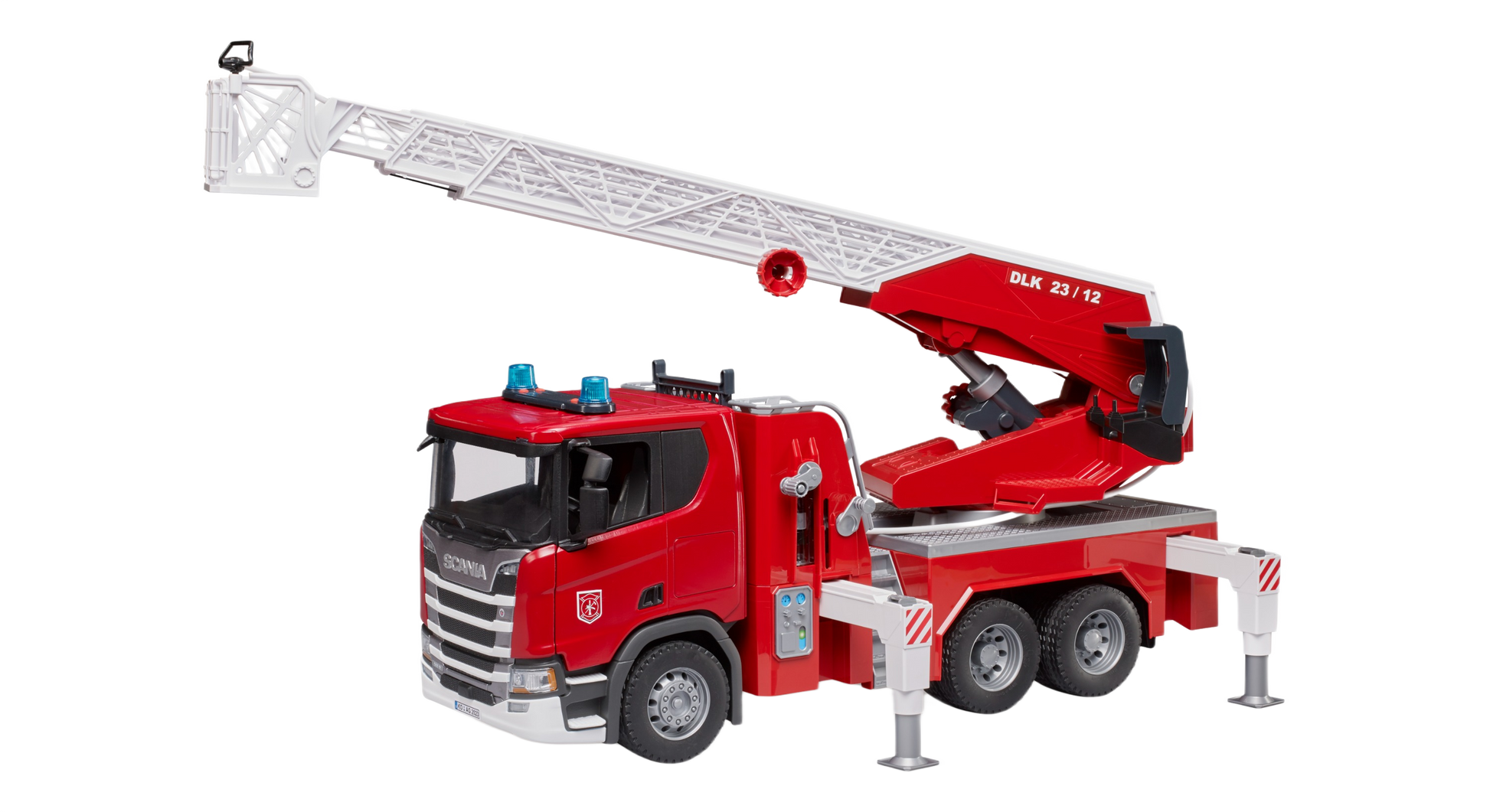 Red Bruder Scania Super 560R fire engine toy with extendable ladder from Vehicles & Remote Controlled Toys collection