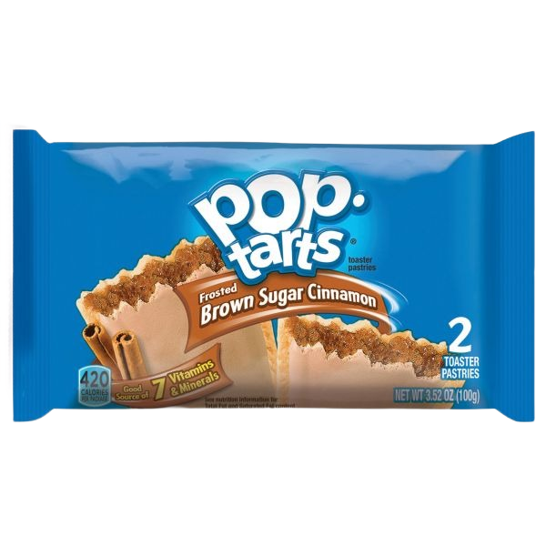Blue package of brown sugar cinnamon toaster pastries with 2-pack label in chips & snacks and food & beverage collections