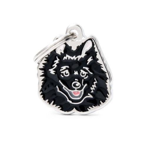 MyFamily Friends Black Spitz Pet Tag