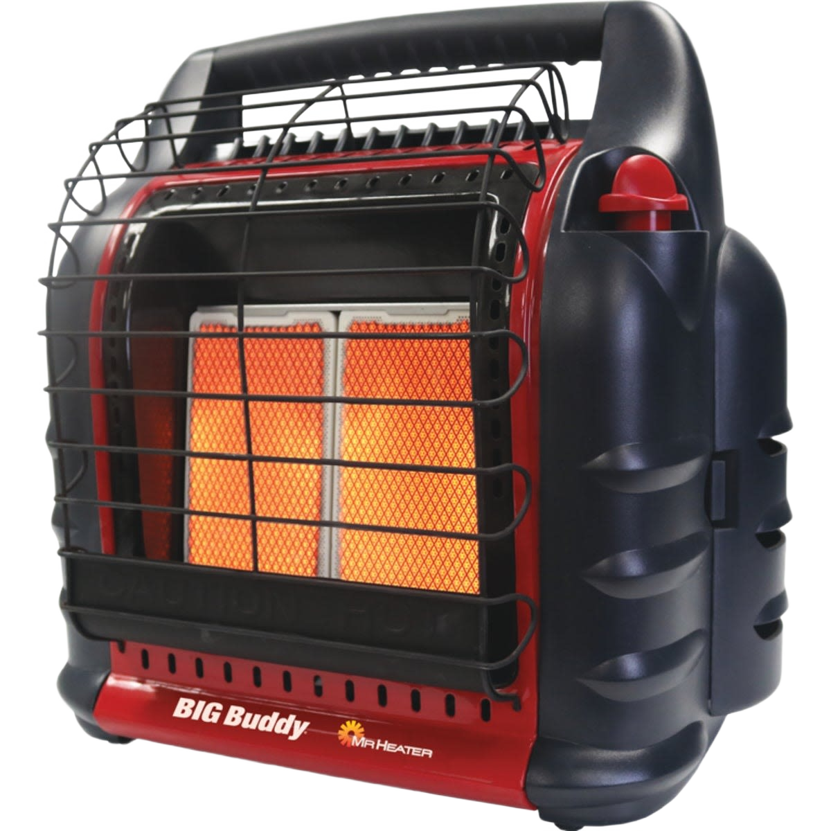 Portable radiant propane heater with safety guard and handle for indoor and outdoor use in All Products collection