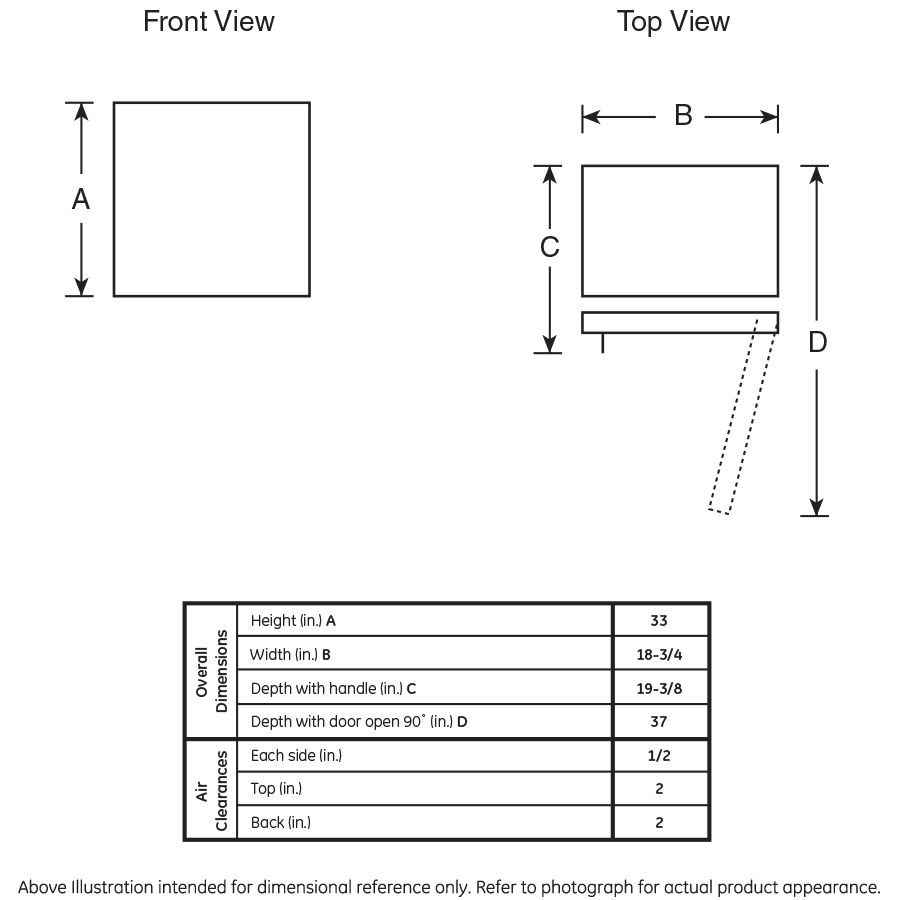 GE® ENERGY STAR® Double-Door Compact Refrigerator
