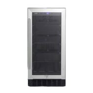 built-in beverage center with T2 tinted glass door and black cabinet in refrigerators and kitchenware collection