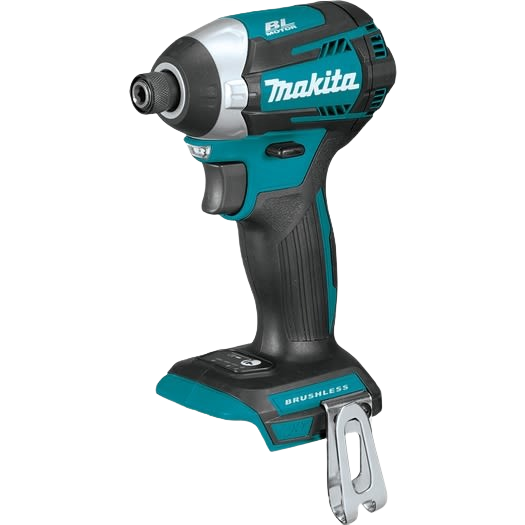 Blue and black cordless impact driver with brushless motor and ergonomic grip designed for tools and home improvement